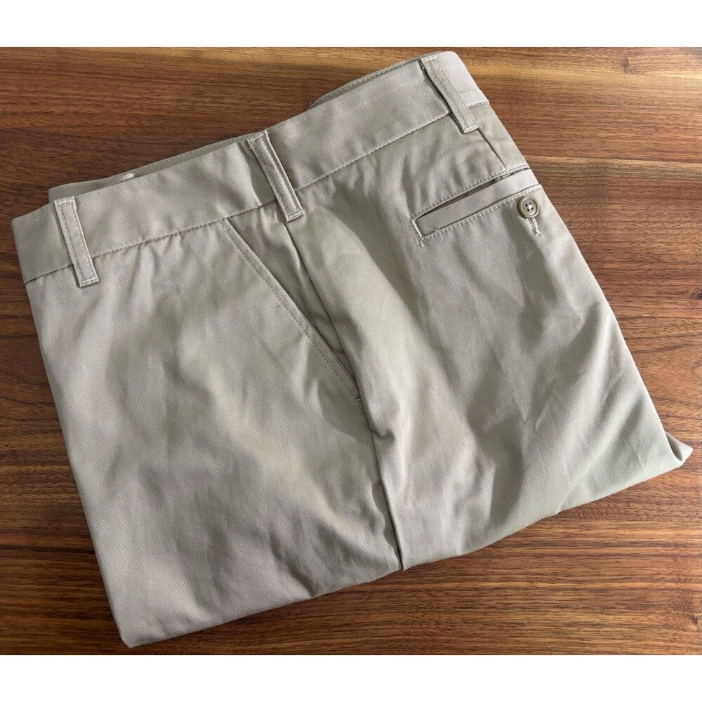 Lands End Chino Pants Womens 18W Tan Desert Mid Rise Straight Leg New Khaki Plus